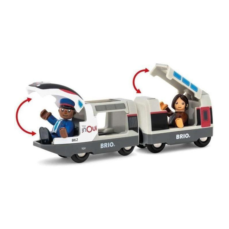 BRIO World - TGV INOUI SNCF 37 cm - Wooden Train Circuit Toys - Ages 3