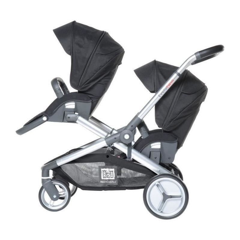 RED CASTLE Double Stroller Evolutwin Black