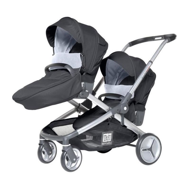RED CASTLE Double Stroller Evolutwin Black