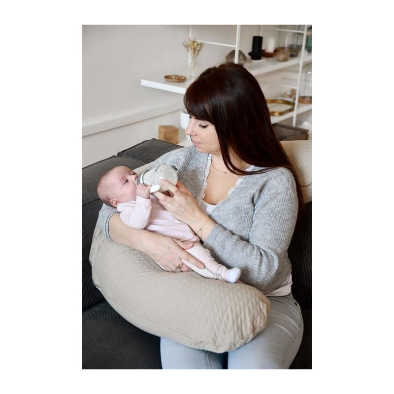 Red Castle Big Flopsy Nursing Pillow Cotton Flower - Linen