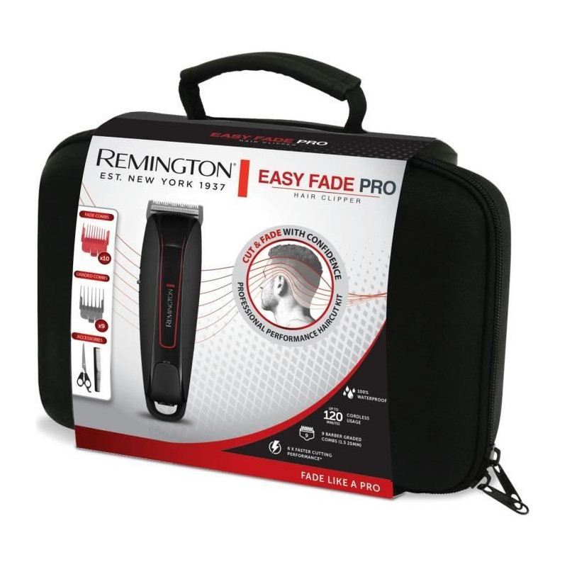 REMINGTON HC550 Easy Fade Pro Hair Clipper – Cordless – Waterproof
