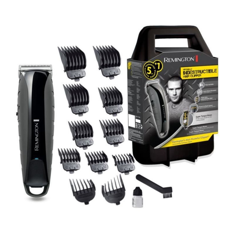 Remington HC5880 Indestructible Hair Clipper, Shock Proof, Self-Sharpe