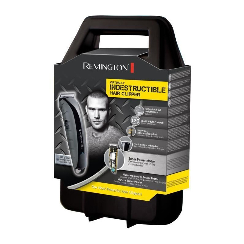 Remington HC5880 Indestructible Hair Clipper, Shock Proof, Self-Sharpe