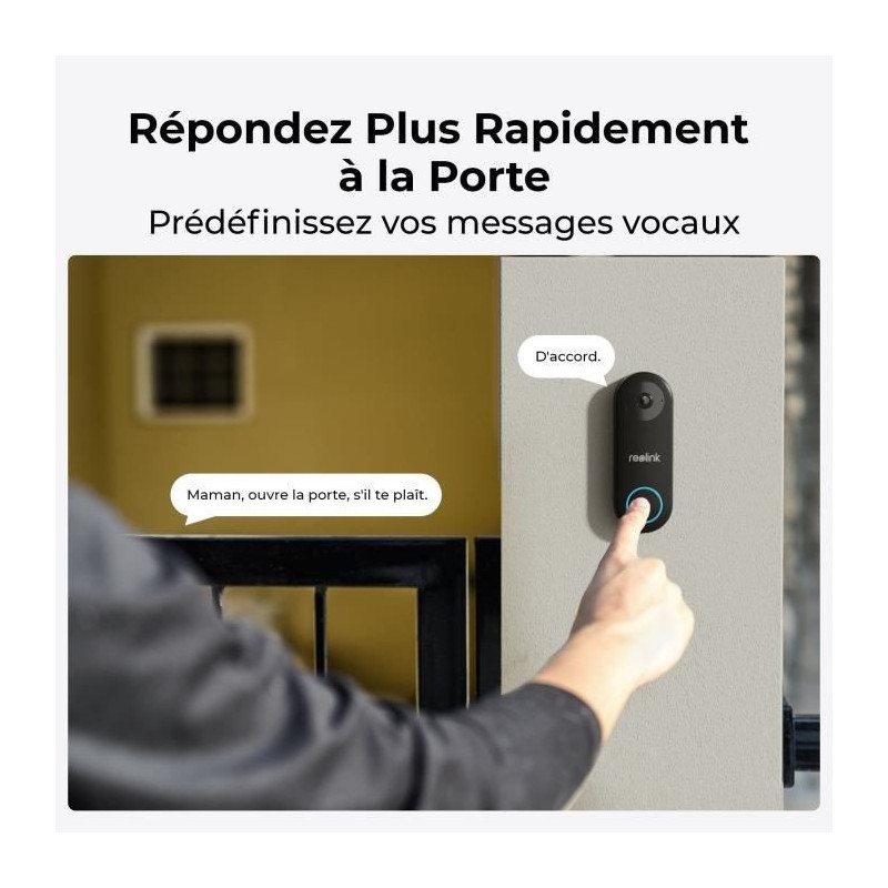 Intercom - REOLINK - D340W - Black