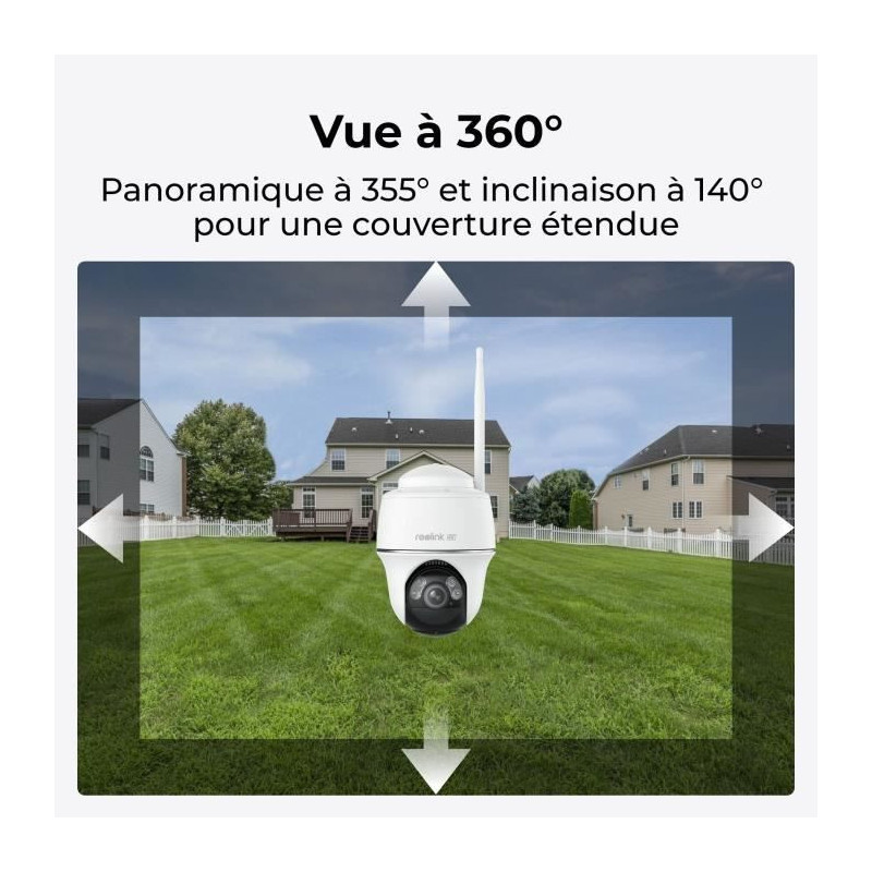Outdoor camera - REOLINK - B440 - Solar panel - White