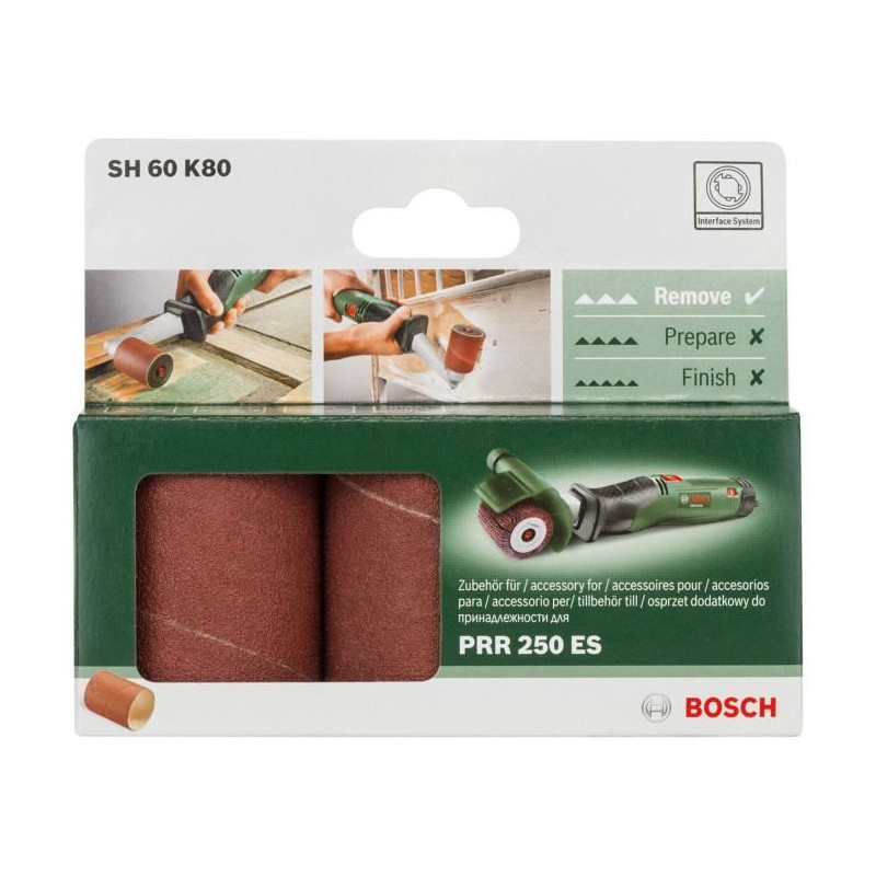 Bosch abrasive sleeve (Grain 80, roller width 60mm, accessory for Texo