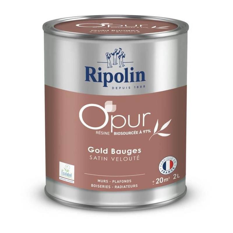 O'pur walls woodwork radiators gold bauges velvety satin - RIPOLIN - 2