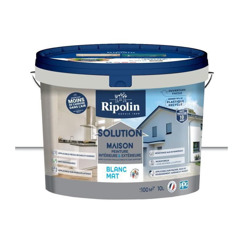 Matte white home solution - RIPOLIN - 10 L