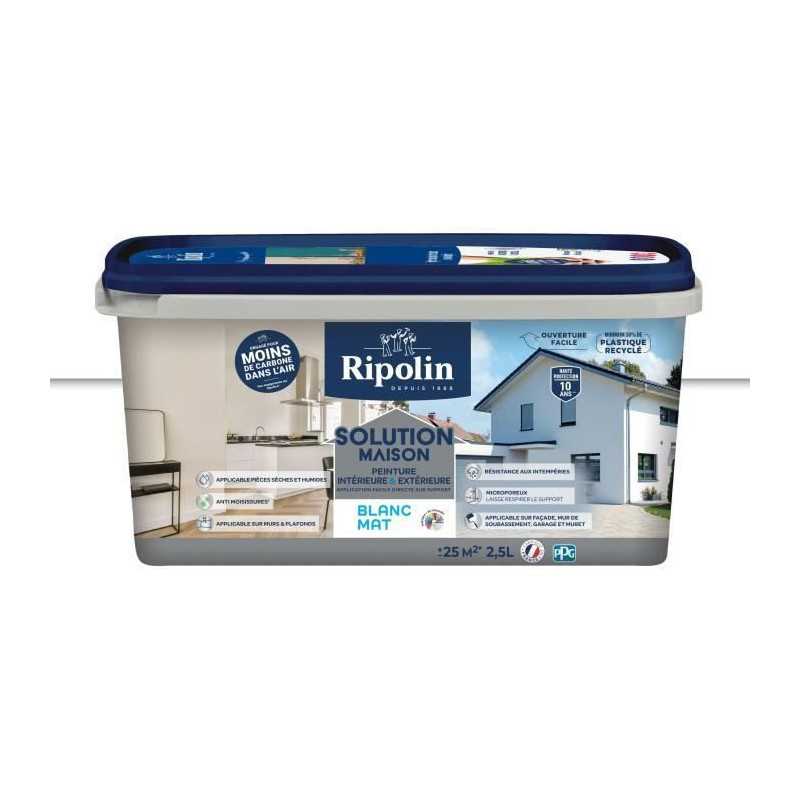 Matte white home solution - RIPOLIN - 2.5 L