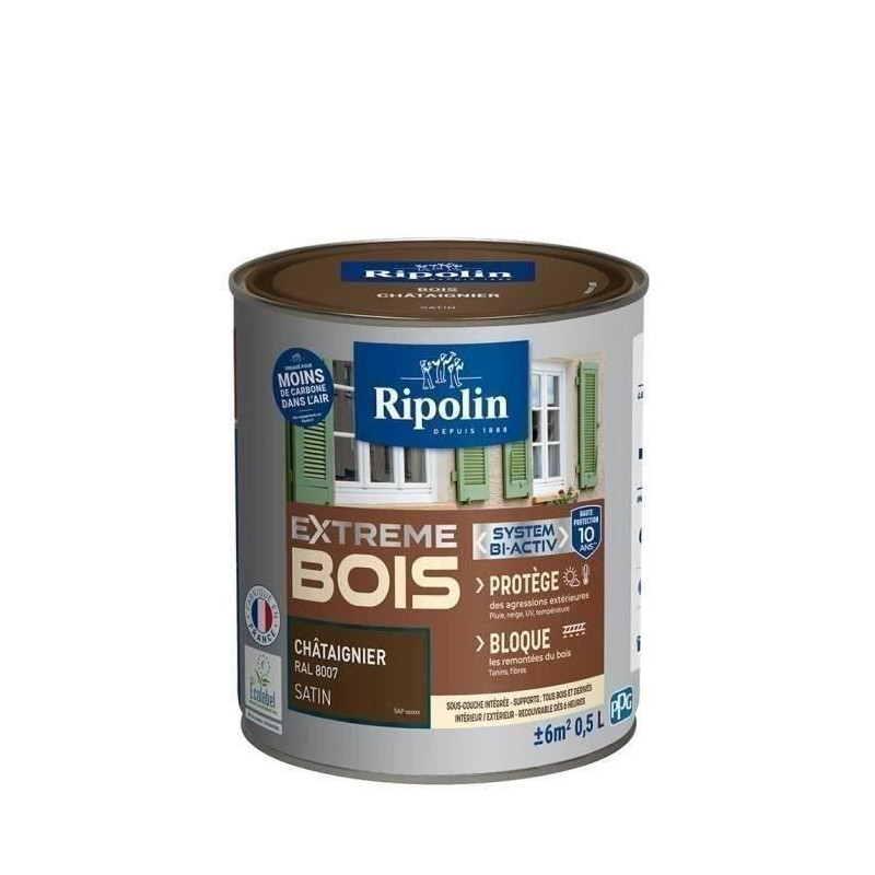 RIPOLIN Satin Wood Paint High Protection 10 years which Protects and M