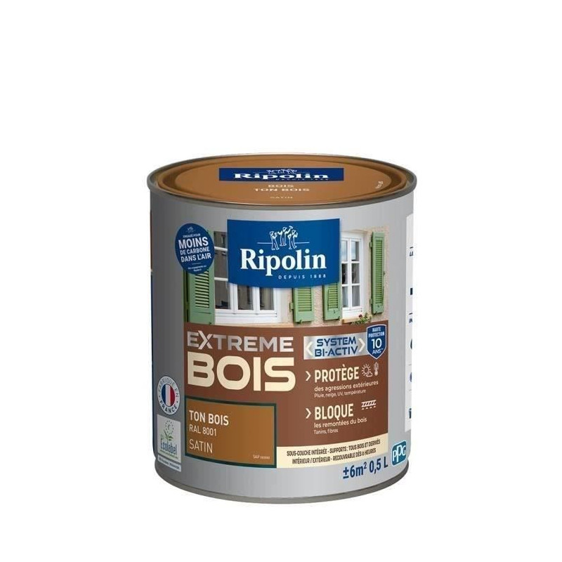 RIPOLIN Satin Wood Paint High Protection 10 years which Protects and M