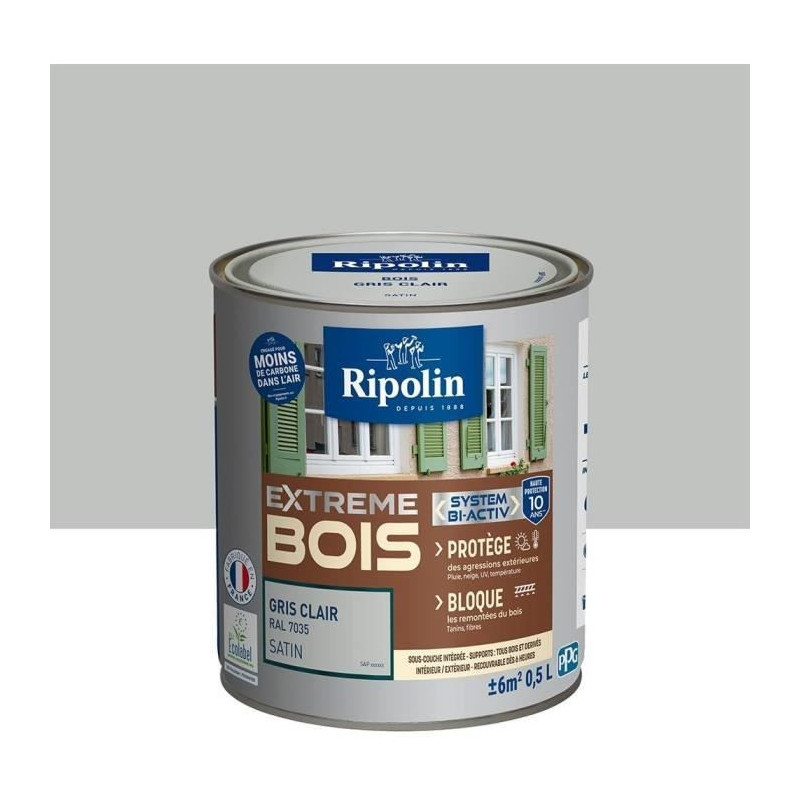RIPOLIN Satin Wood Paint High Protection 10 years which Protects and M