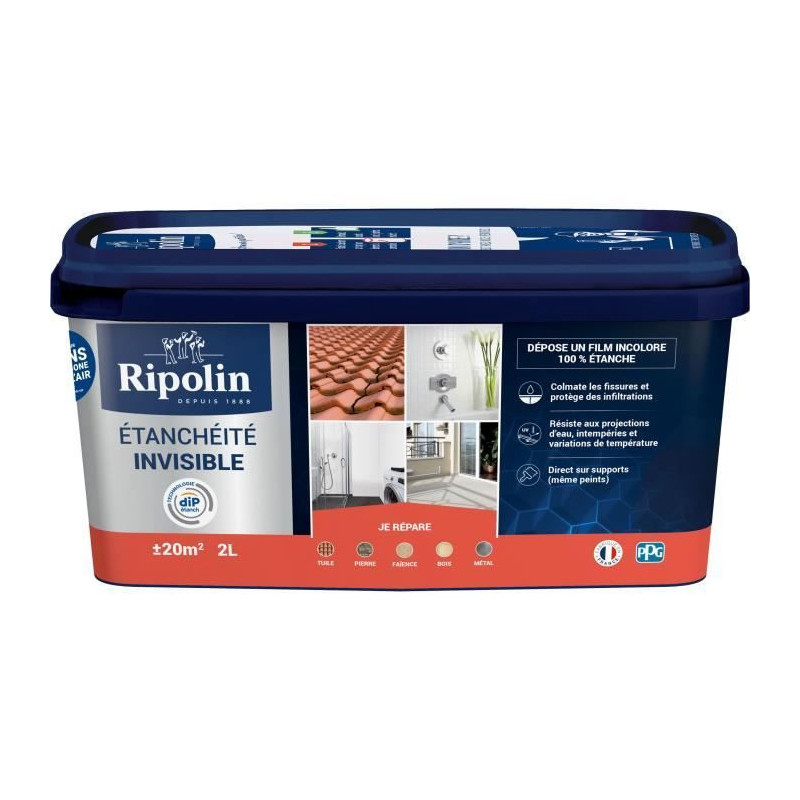 Multi-support anti-infiltration - RIPOLIN - 397642 - Invisible - 2 L