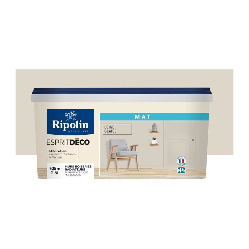 RIPOLIN All pieces wall paint, Ripolin - Matt beige, 2.5L
