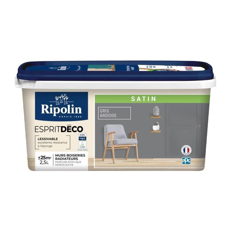 RIPOLIN Ultra Covering Satin Color Paint for Kitchen, Bedroom, Living