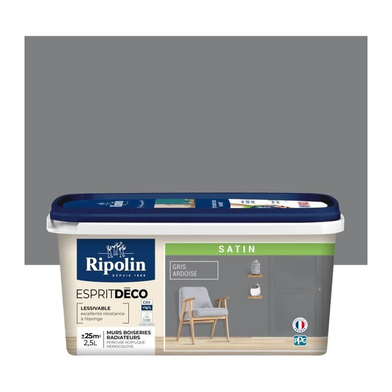 RIPOLIN Ultra Covering Satin Color Paint for Kitchen, Bedroom, Living