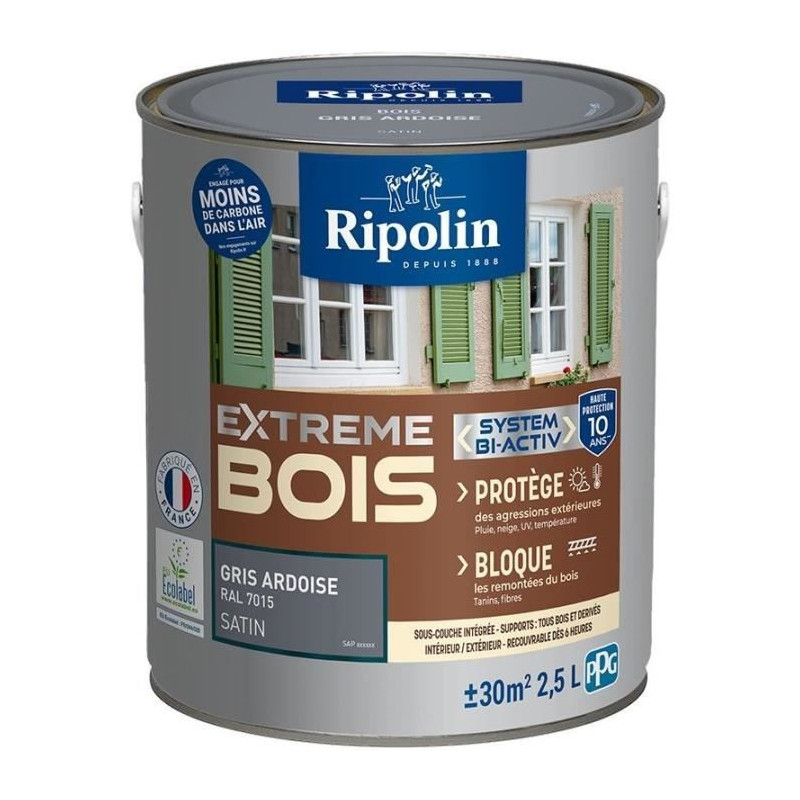 Wood Paint - Interior/Exterior - RIPOLIN - Ultra-covering - Weather, U