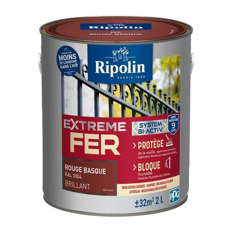 Extreme Basque red iron RAL 3004 glossy - RIPOLIN - 2 L