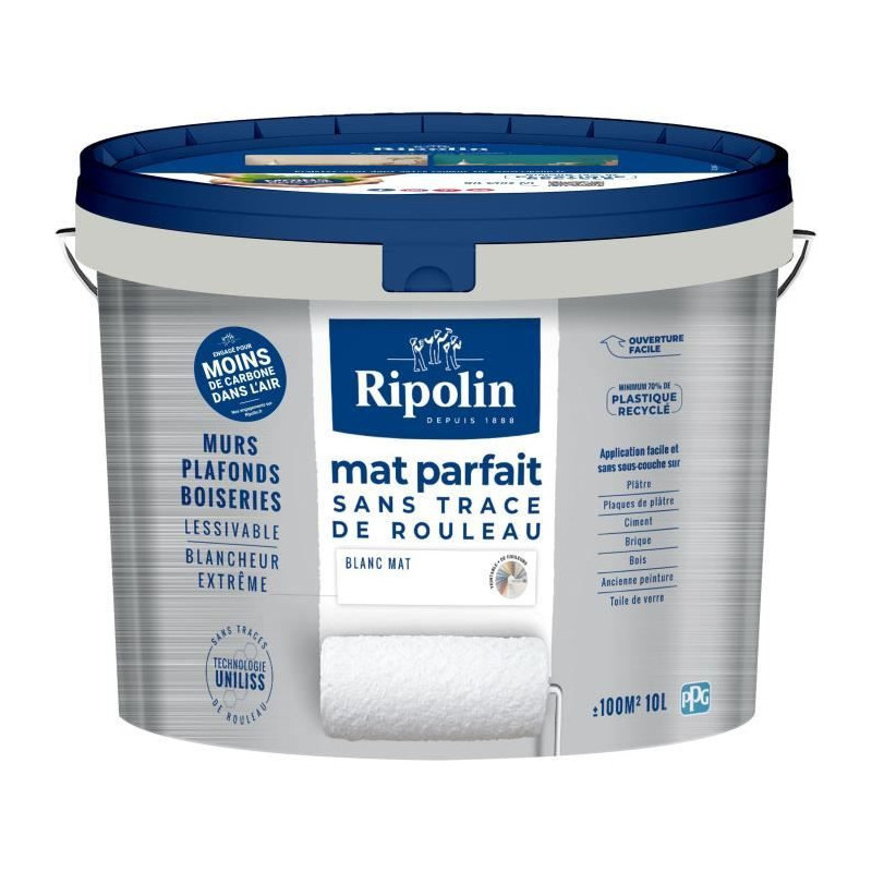 Perfect wall & ceiling paint - RIPOLIN - 441726 - White - Matt - 10 L