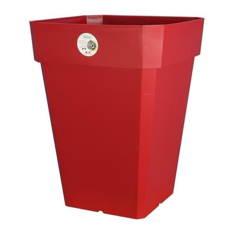 RIVIERA Soleilla Flower Pot - Square - 40 x 40 cm - Red