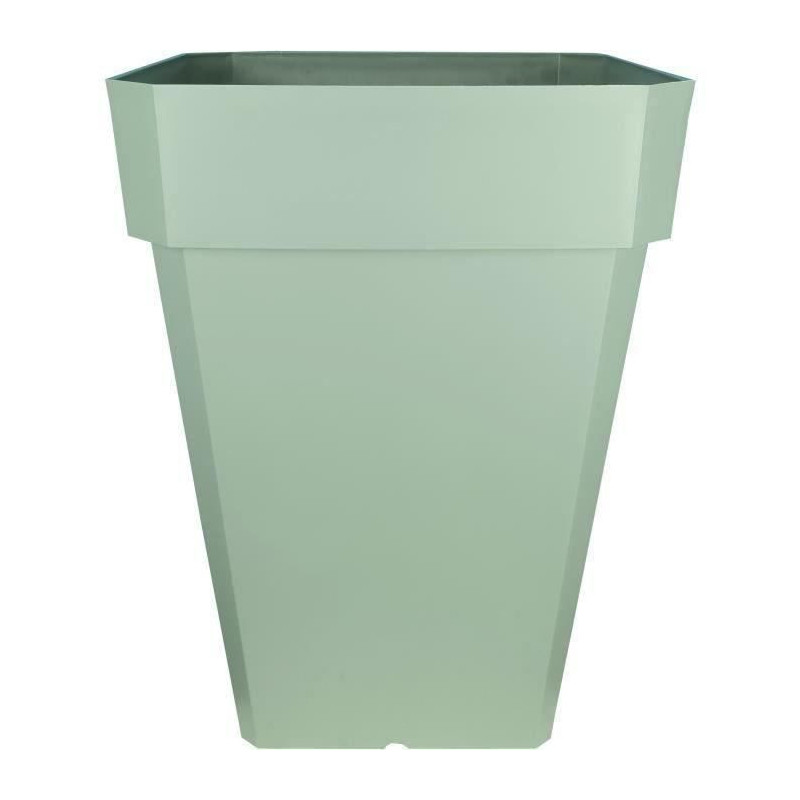 RIVIERA SOLEILLA square flower box - Plastic - Height 53 cm - Clay gre
