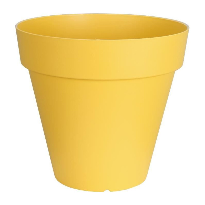 RIVIERA SOLEILLA round flower box - Plastic - Diameter 60 cm - Yellow