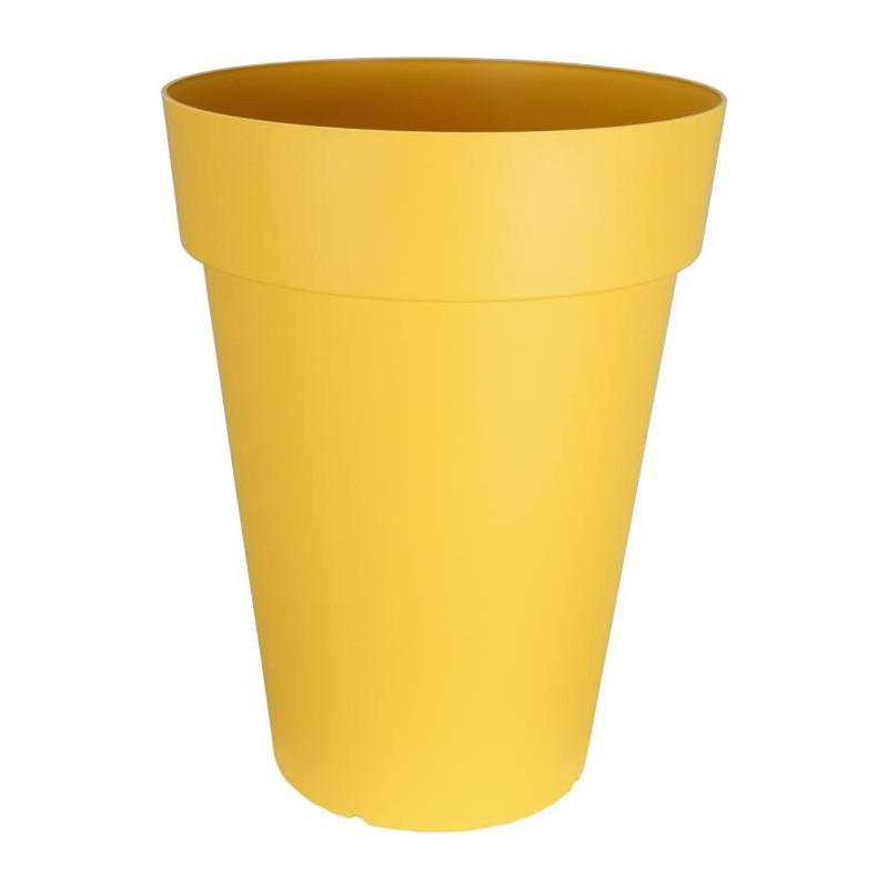 RIVIERA SOLEILLA HIGH flower box - Plastic - Height 66 cm - Yellow