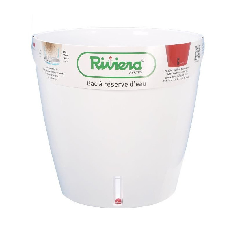 RIVIERA Water reserve tray - Round - Ø 36 x H 33 cm - White