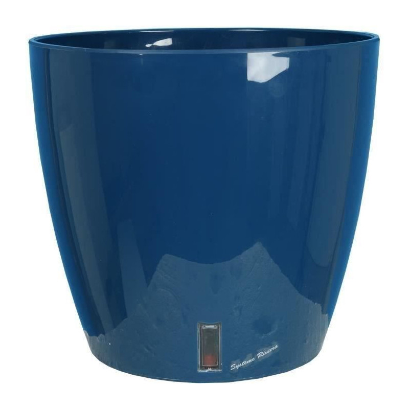 RIVIERA EVA NEW round flower box - Plastic - Diameter 46 cm - Blue