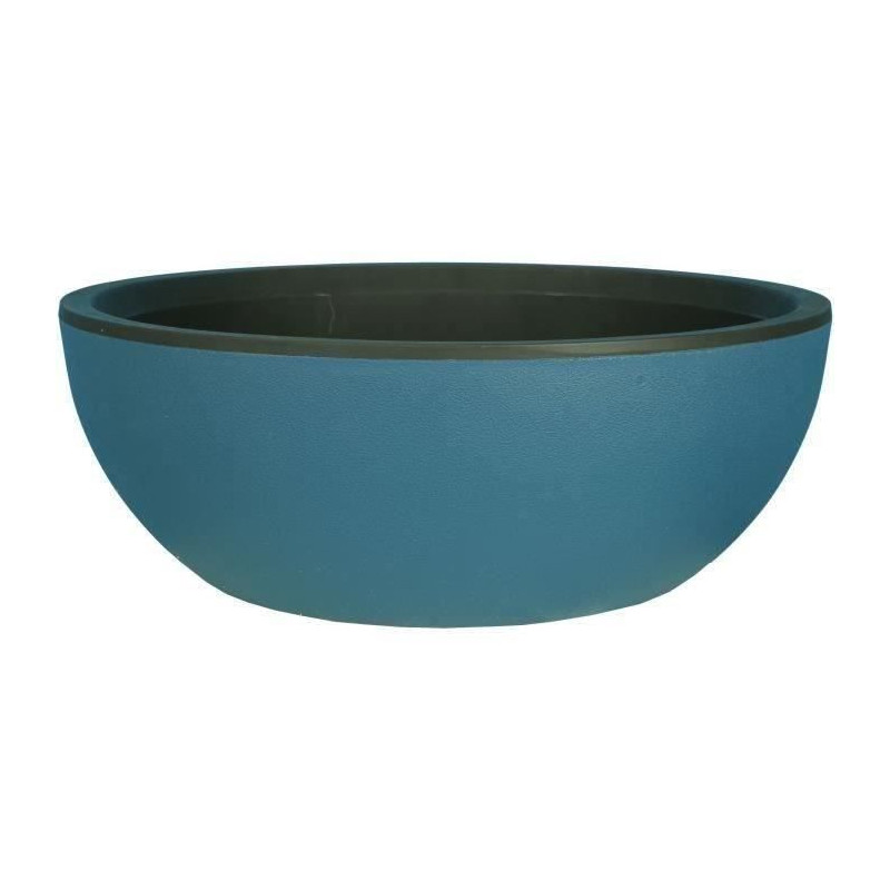 RIVIERA COUPE GRANIT round flower box - Plastic - Diameter 40 cm - Blu