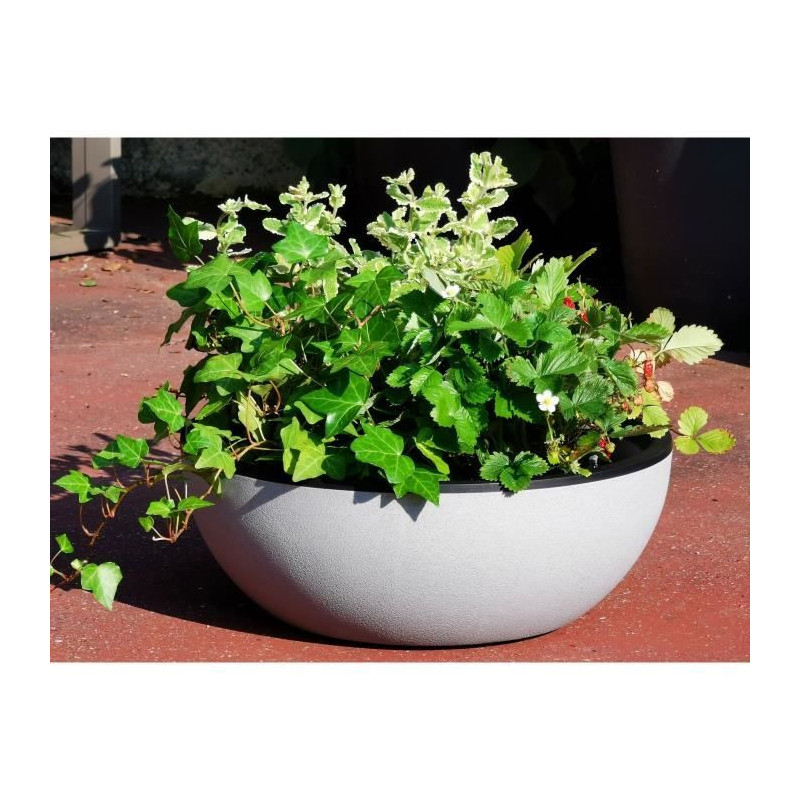 Riviera - Flower pot - Granite D40 - Stone