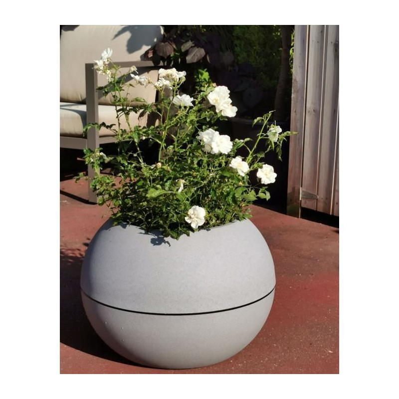 RIVIERA - BALL FLOWER POT - D40 - Stone