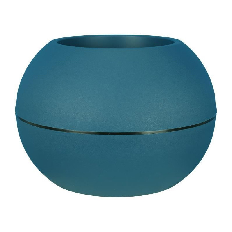 RIVIERA GRANIT BOULE round flower box - Plastic - Diameter 50 cm - Blu