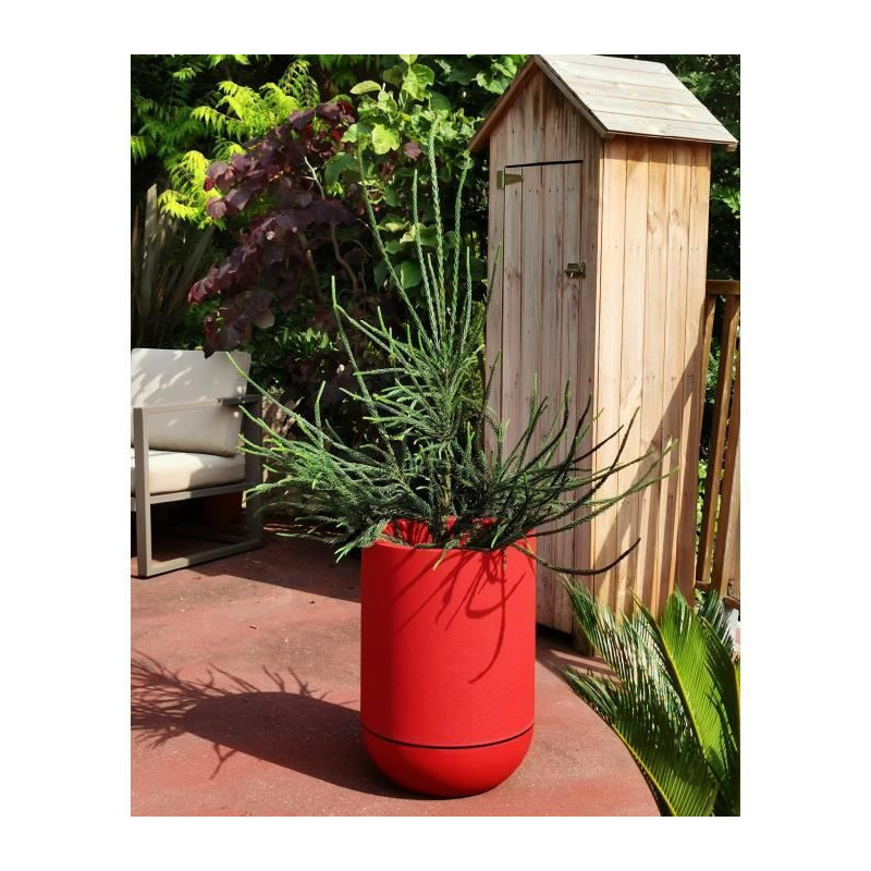 Flower box - RISS - RIVIERA GRANIT TULIPE - Plastic - Diameter 50 cm -