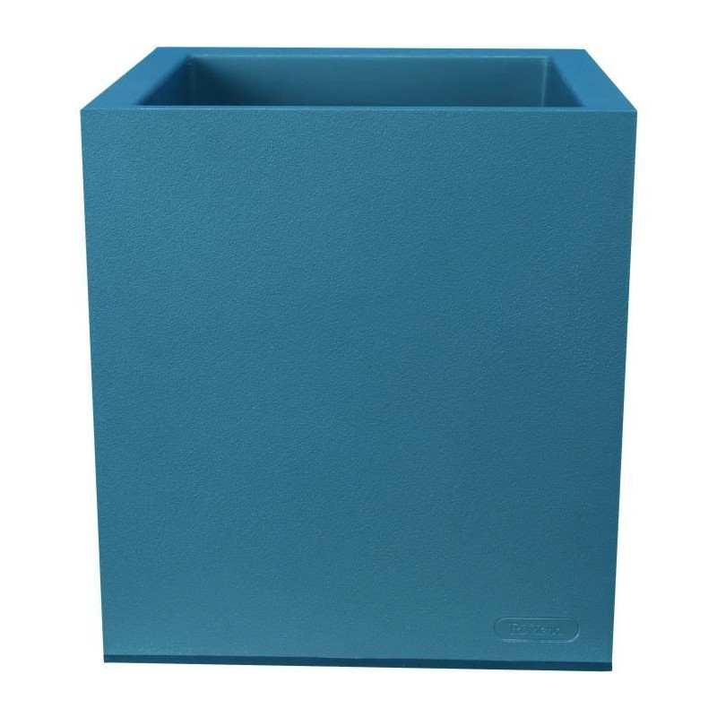 RIVIERA GRANIT square flower box - Plastic - 40x40 cm - Blue