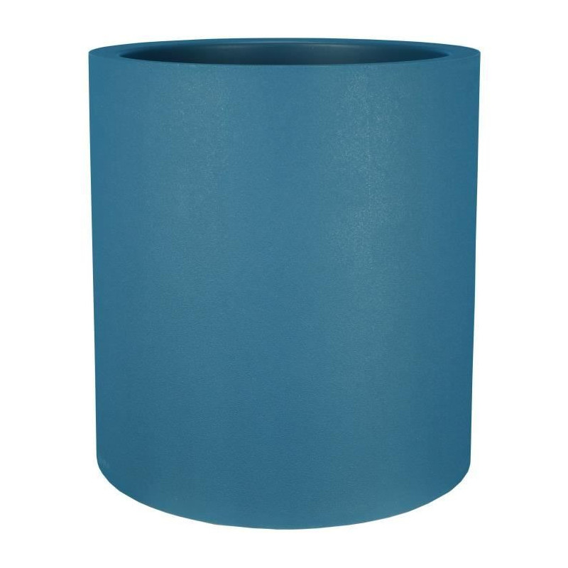 RIVIERA GRANIT round flower box - Plastic - Diameter 50 cm - Blue