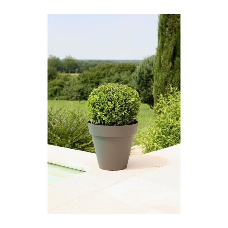 Riviera SOLEILLA FLOWER POT - ROUND - Ø 39.2 x 35.8 cm -glittergris