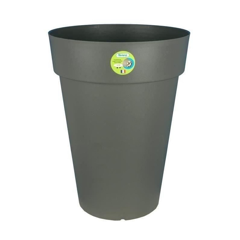 RIVIERA SOLEILLA FLOWER POT - ROUND - Ø 40 x 53 cm - glitter gray