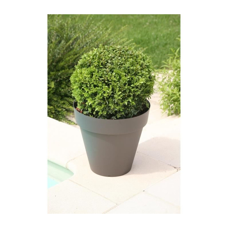 RIVIERA SOLEILLA FLOWER POT - ROUND - Ø 60 x 53.6 cm - glitter gray