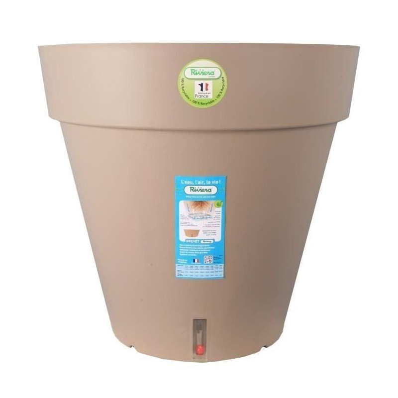 Riviera Loft flower pot with reserve of water - Round - Ø 50 x H 46 c