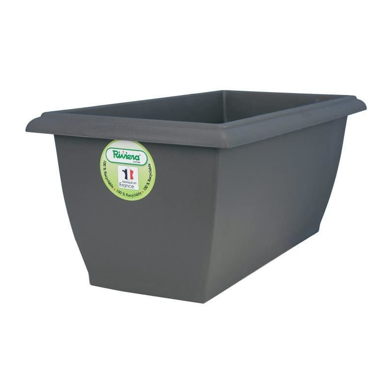Riviera Jardiniere Evolution - 80 x 40 x H 32 cm - 64 L - Gray
