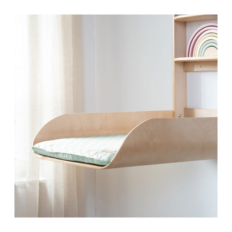 Wall-Mounted and Folding Changing Table - ROBA - Natural Wood - Integr