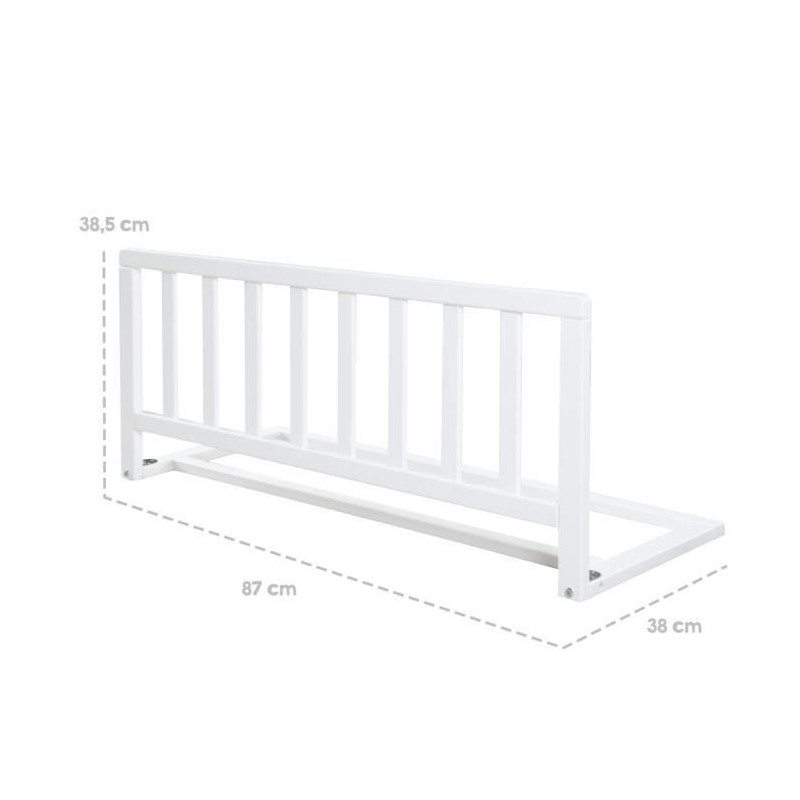 ROBA Wooden Bed Rail 90 cm - Safe Fall Protection for Babies and Child
