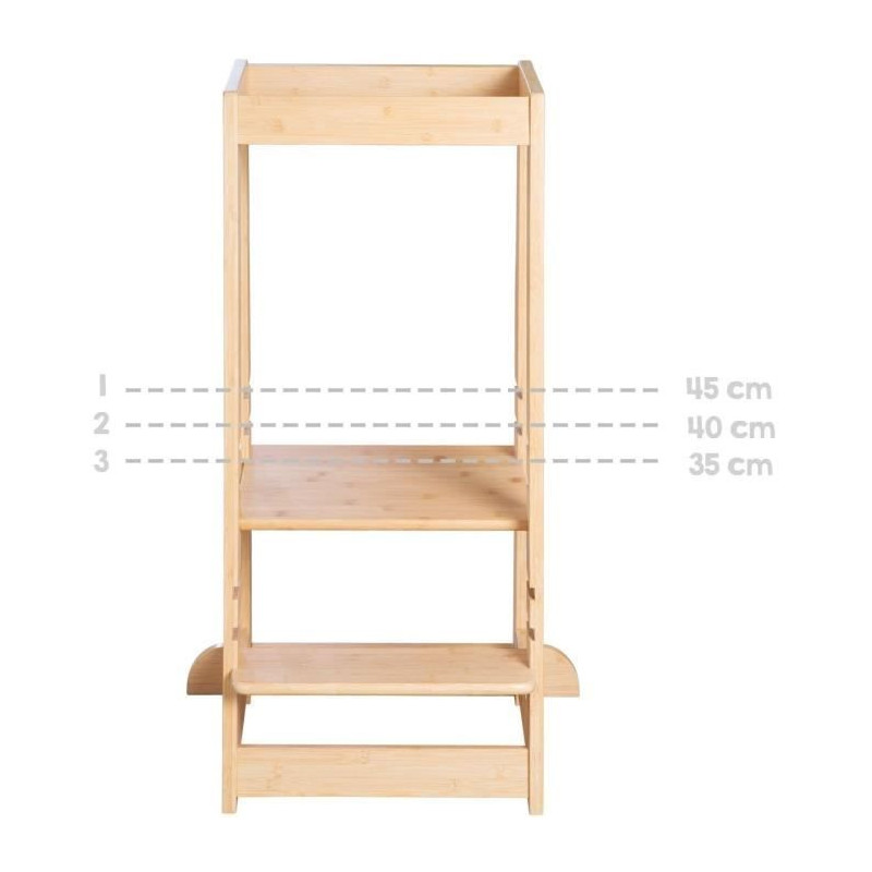 Montessori Learning Tower - ROBA - FSC Certified Bamboo - Adjustable t
