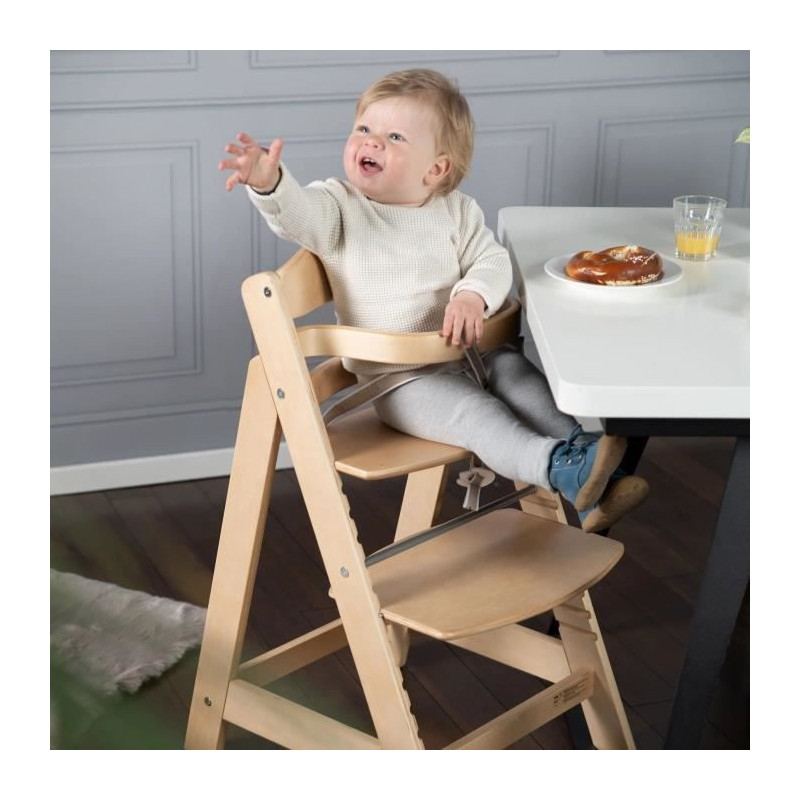 Sit Up III Wooden High Chair - ROBA - Height Adjustable - Natural