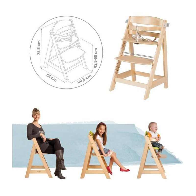 High chair - ROBA - SIT UP CLICK & FUN - Removable meal tray - Adjusta
