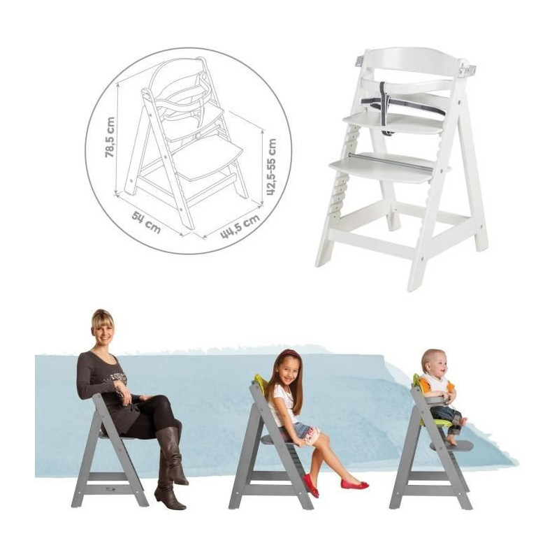 High chair - ROBA - SIT UP CLICK & FUN - Removable meal tray - Adjusta