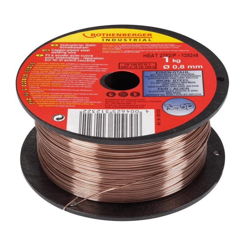 ROTHENBERGERFIL SOLDER STEEL-COPPER 0.8mm 1kg