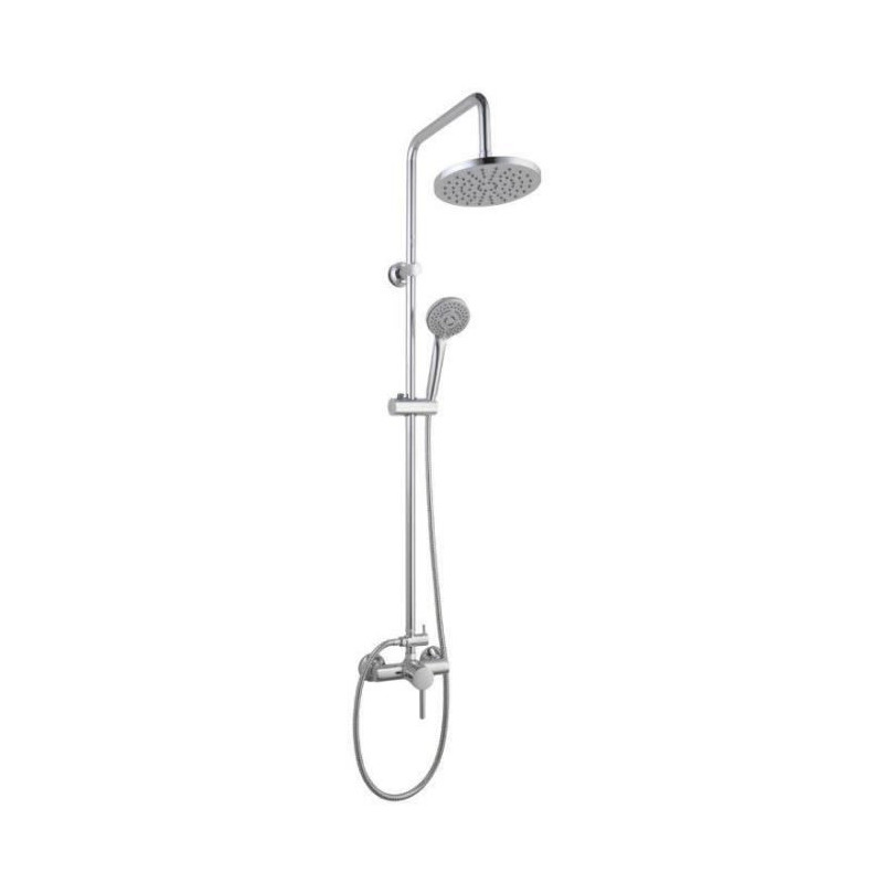 Rousseau Shower column with Timaru Chrome mechanical mixer tap