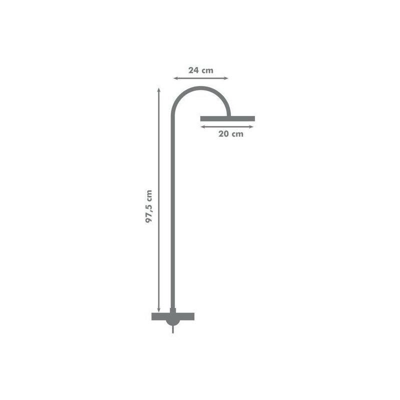 ROUSSEAU Dunedin Chrome Shower Panel without Faucet